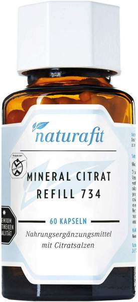 Naturafit Mineral Citrat Refill 734 Kapseln 60 Stück