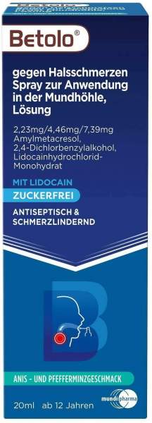Betolo gegen Halsschmerzen 20 ml Rachenspray
