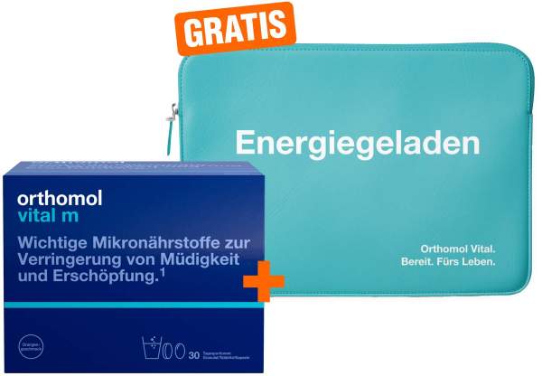 Orthomol Vital M 30 Tagesportionen Granulat und Kapseln 1 Kombipackung + gratis Laptop-Tasche 1 Stück