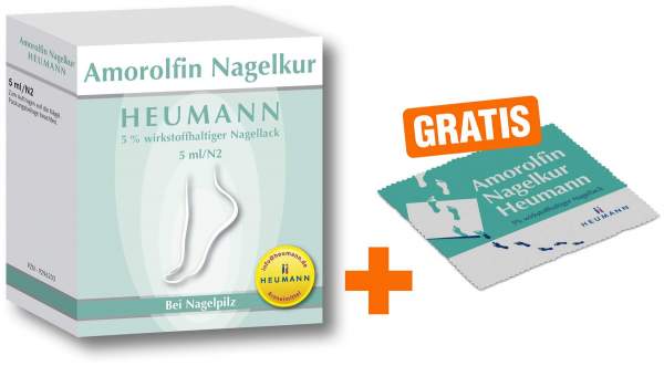 Amorolfin Nagelkur 5 ml Heumann + gratis Mikrofasertuch