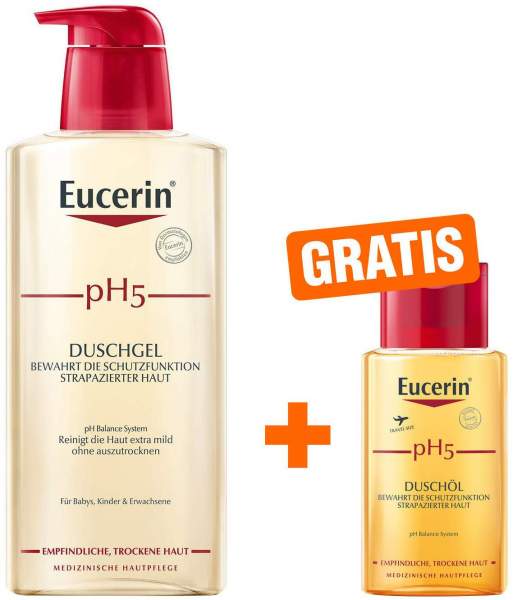 Eucerin pH5 Duschgel 400 ml + gratis pH5 Duschöl 100 ml