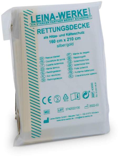Leina Rettungsdecke 160 X 210 cm 1 Stück