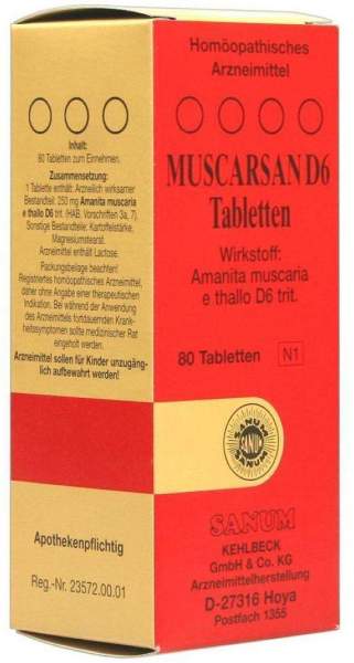 Muscarsan D 6 1 X 80 Tabletten