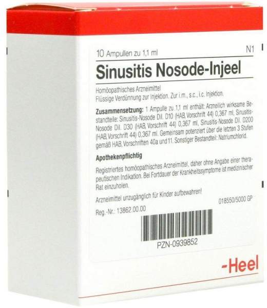 Sinusitis Nosode Injeel Ampullen 10 Ampullen