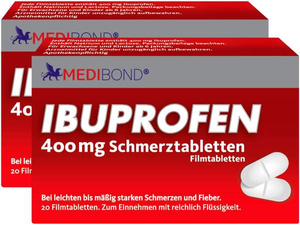 Ibuprofen Medibond 400 mg Schmerztabletten 2 x 20 Stück