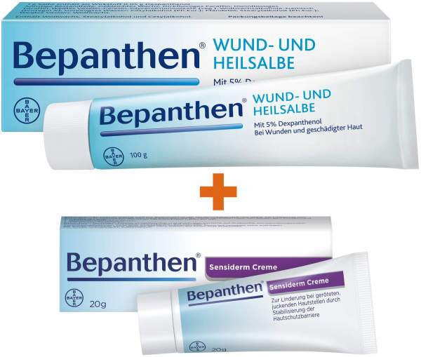 Bepanthen Wund u Heilsalbe 100 g + Bepanthen Sensiderum Creme 20 g