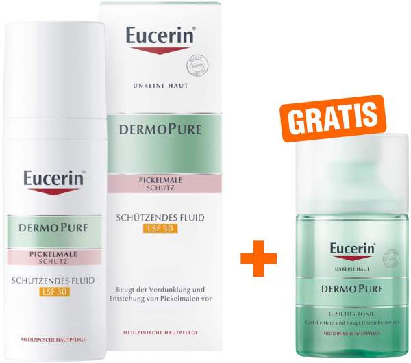 Eucerin DermoPure Schützendes Fluid LSF 30 50 ml + gratis Eucerin DermoPure Gesichts-Tonic 100 ml