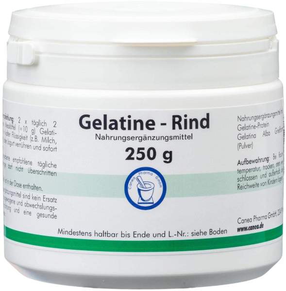 Gelatine Rind Dose 250 G Pulver