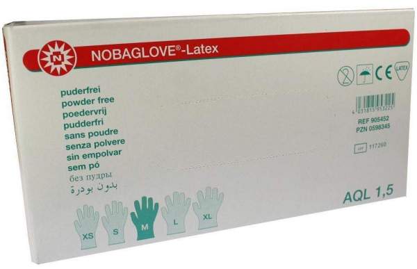 Nobaglove Latex Unters.Handsch.Puderfrei Gr.M