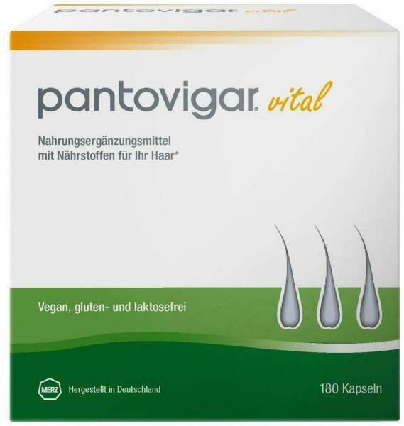 Pantovigar vital Kapseln mit Nährstoffen für die Haare 180 Kapseln