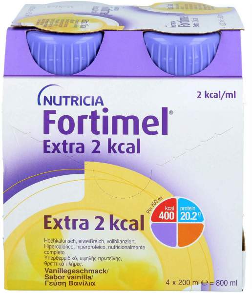 Fortimel Extra 2 kcal Vanillegeschmack 4x200ml