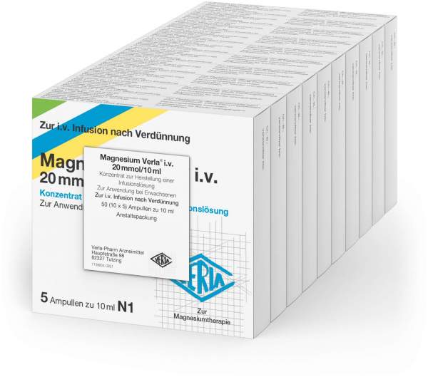 Magnesium Verla i.v. 20 mmol je 10 ml