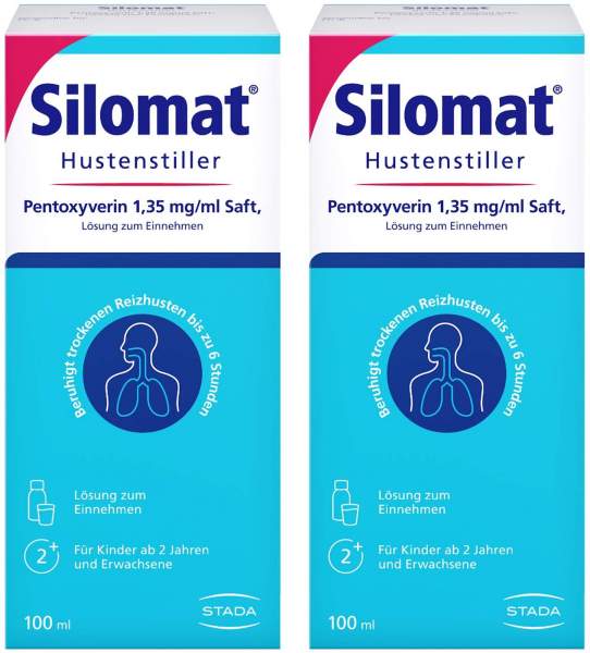 Silomat Hustenstiller Pentoxyverin 1,35 mg je ml Saft 2 x 100 ml