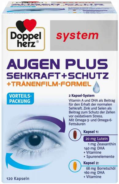 Doppelherz Augen plus Sehkraft + Schutz System 120 Kapseln