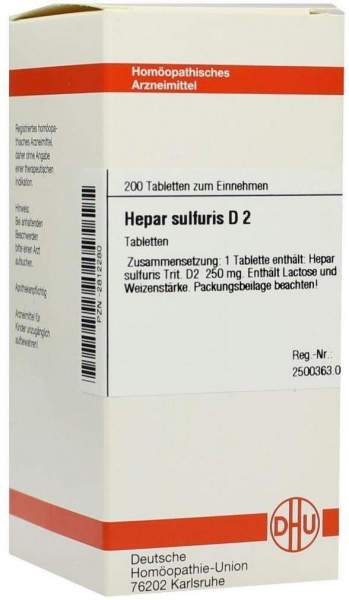 Hepar Sulfuris D 2 200 Tabletten